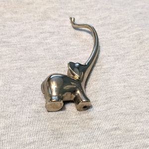 Silver Elephant Ring Holder